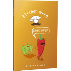 Блокнот A6/48 "4PROFI" (901258) ЧИСТІ "Kitchen Note" chilli, кол.вн/блок, скл., мат/лам, 70г