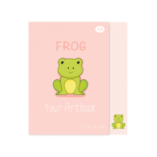 Блокнот A6/48 "4PROFI" (902392) ЧИСТІ "Artbook" frog, кол.вн.блок, термоклей, мат/лам, 80г.