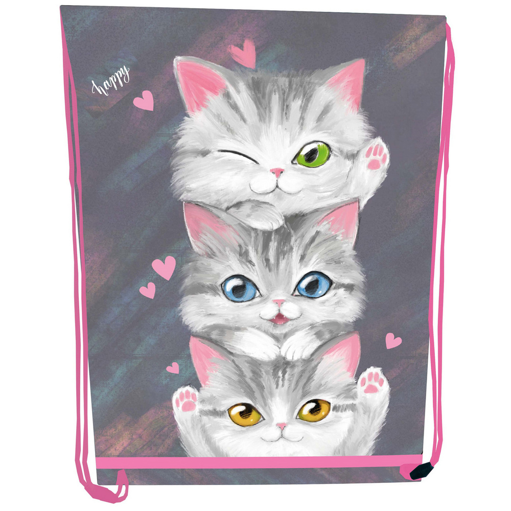 Сумка для взуття "CLASS" (2232C) "Kittens", 46*33см, 210D PL