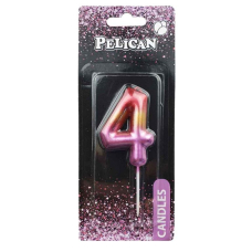 Свічка для торту "Pelican" (866064) "4" РАЙДУЖНА 6см