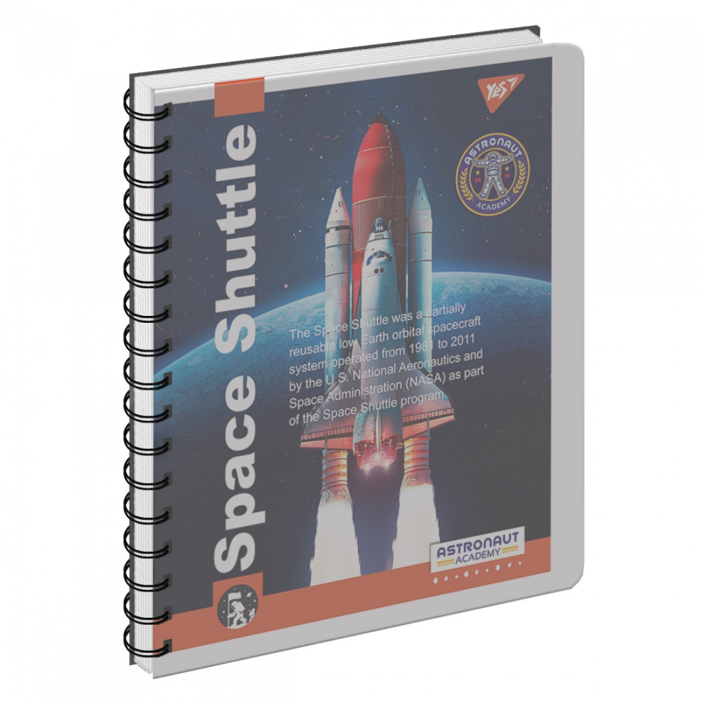 Зошит "YES" А5/144 3в1 (160129) "Astronaut academy", пластик обкл., з розділ.