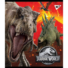 Зошит уч. "YES" 18арк. (765316) "Jurassic World" Ірідіум+гібрід.виб.лак