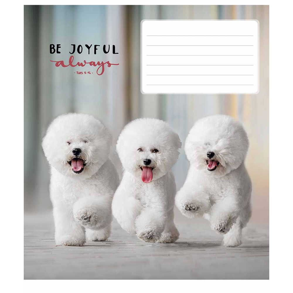 Зошит уч. "Школярик" 18арк. (3263L) "Be joyful always" ВД-лак (нейт)