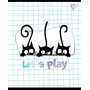 Зошит уч. "YES" 12арк. (765170) "Playful kitties" софт-тач+фольга срібло голограф.