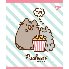 Зошит уч. "YES" 18арк. (765191) "Pusheen. Sweet cat" УФ-виб.+глітер+софт-тач