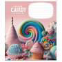 Зошит уч. "Школярик" 12арк. (3266K) "Candy world" ВД-лак (дівчинка)